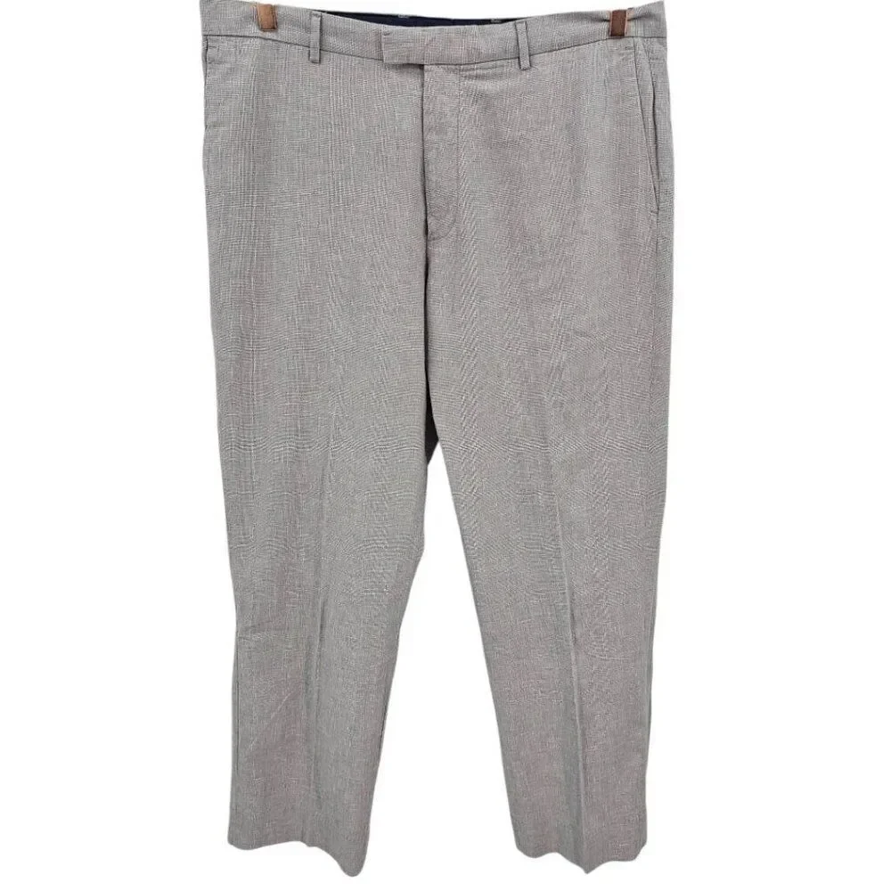 Banana Republic Mens 36x30 Heritage Pants Size Gray Standard Fit Linen Blend